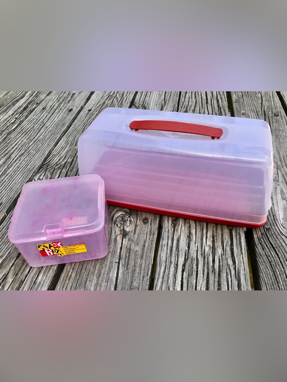 Kitchen Loaf Of Bread Snap Container Snack Box Attached Lid Plastic Container